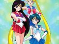 sailor marte,sailor moon y sailor mercurio