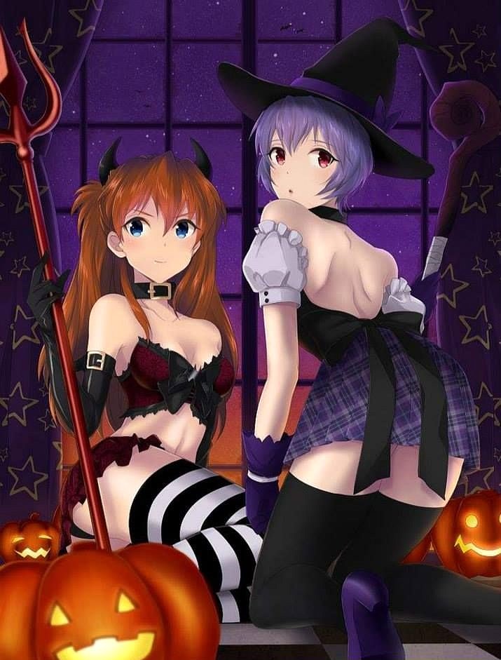 Asuka Langley Soryu y Rei Ayanami (Evangelion)