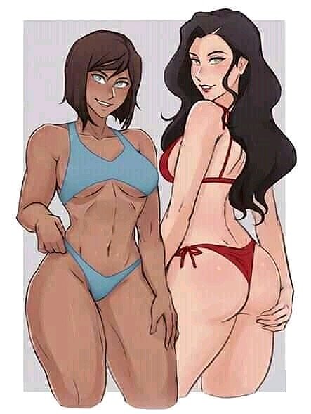 Korra y Asami Sato (Legend of Korra)