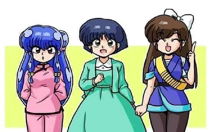 Shampoo, Akane Tendo y Ukyo Kuonji (Ranma 1/2)