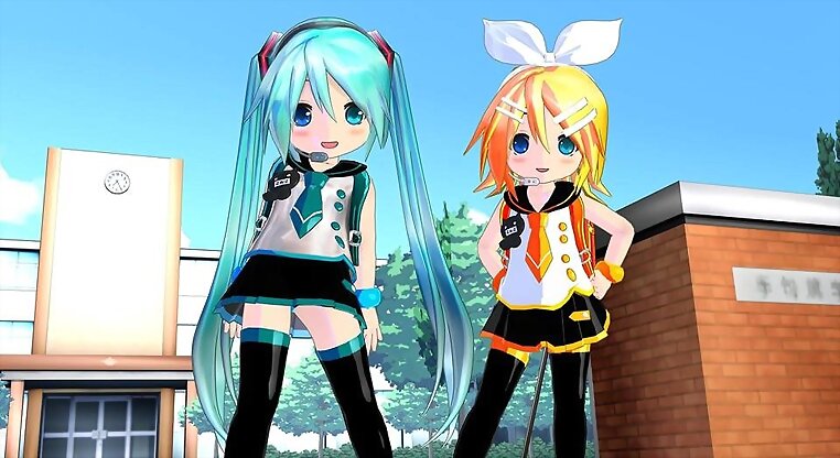 Miku Hatsune y Rin Kagamine (Vocaloid)