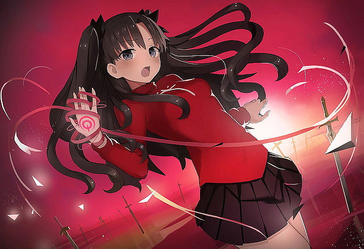 Rin Tohsaka y Saber (Fate Stay Nght)