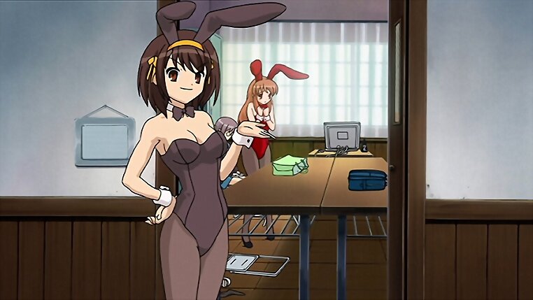 Haruhi Suzumiya y Mikuru Asahina (Suzumiya Haruhi