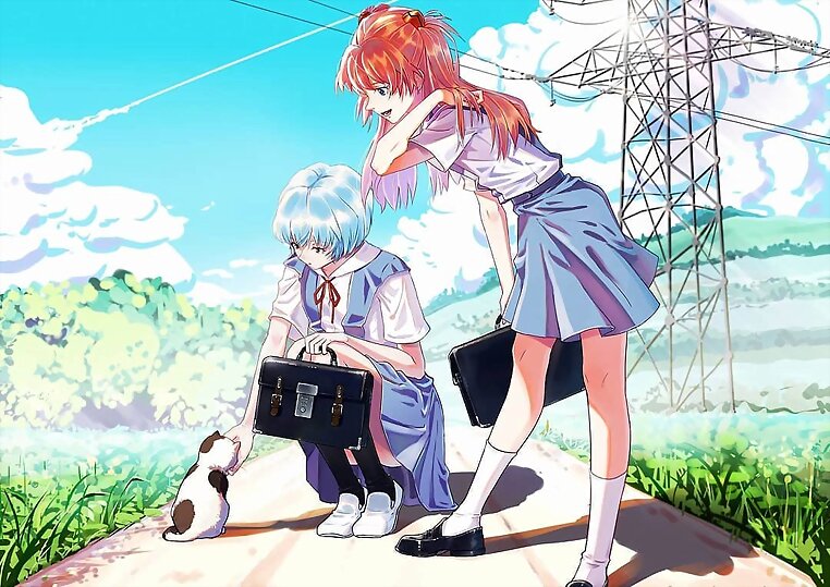 Rei Ayanami y Asuka Langley Soryu (Evangelion)