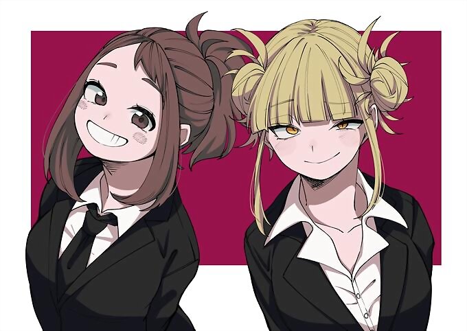 Ochaco Uraraka y Himiko Toga (My Hero Academia)