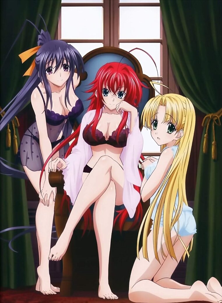 Akeno, Rias y Asia (Highschool DxD)