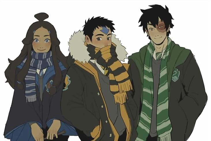 Katara, Aang y Zuko (Avatar: The Last Airbender)