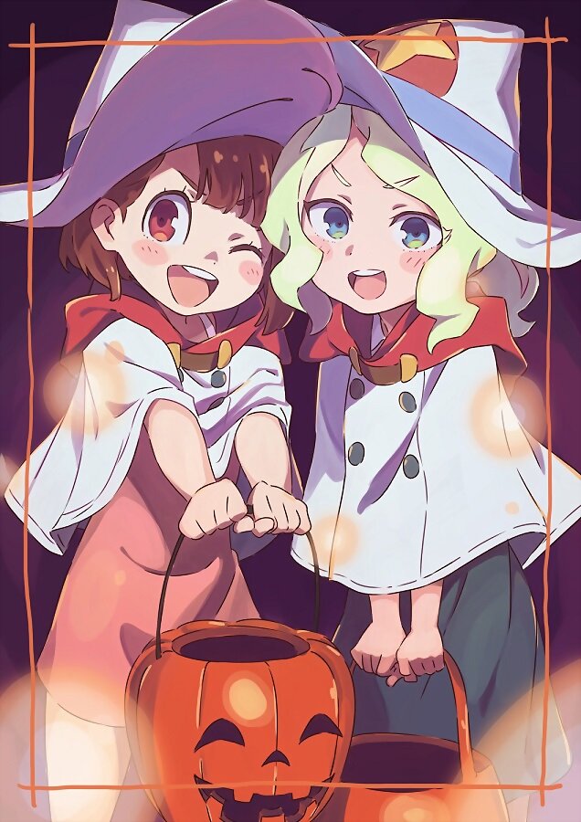 Atsuko Kagari y Diana Cavendish (Little Witch Acad