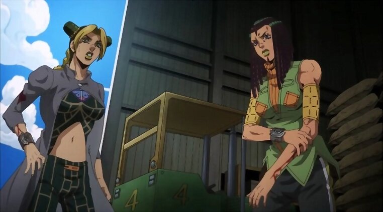 Jolyne Kujo y Ermes Costello (Jojo's Bizarre Adven