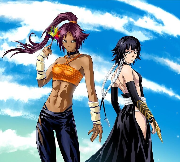 Yoruichi Shihouin y Soi Fong (Bleach)