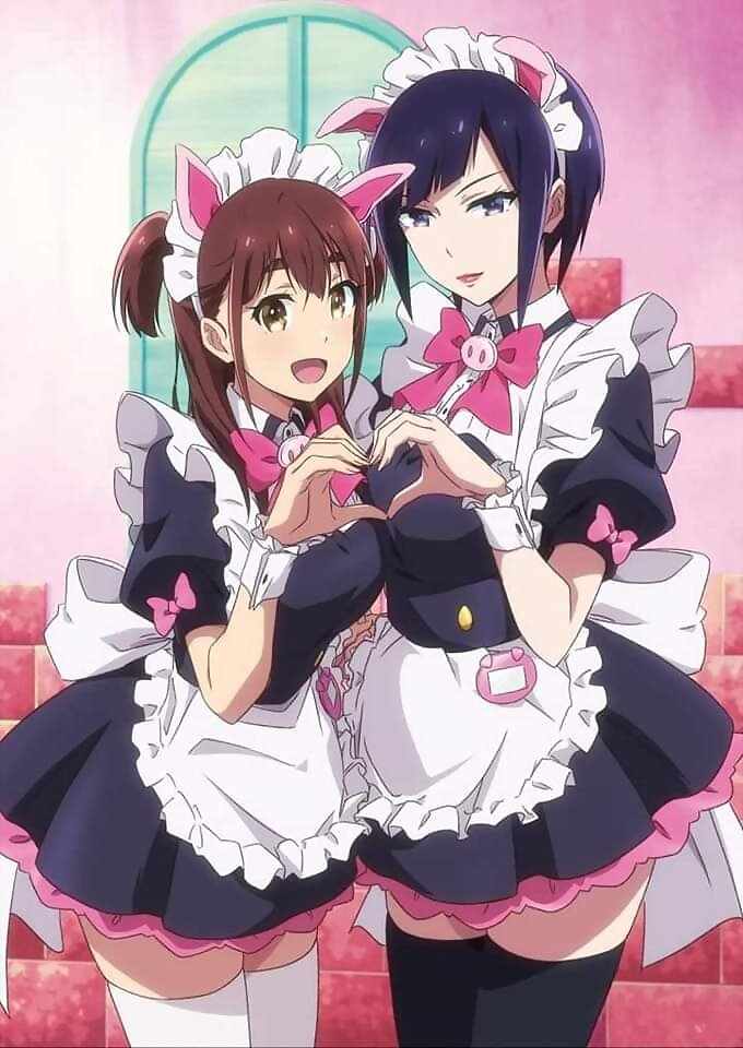 Nagomi Wahira y Ranko Mannen (Akiba Maid Senseou)