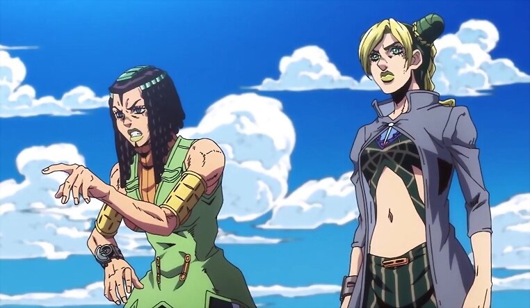 Ermes Costello y Jolyne Kujo (Jojo's Bizarre Adven