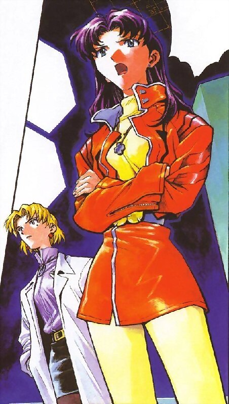 Ritsuko Akagi y Misato Katsuragi (Evangelion)