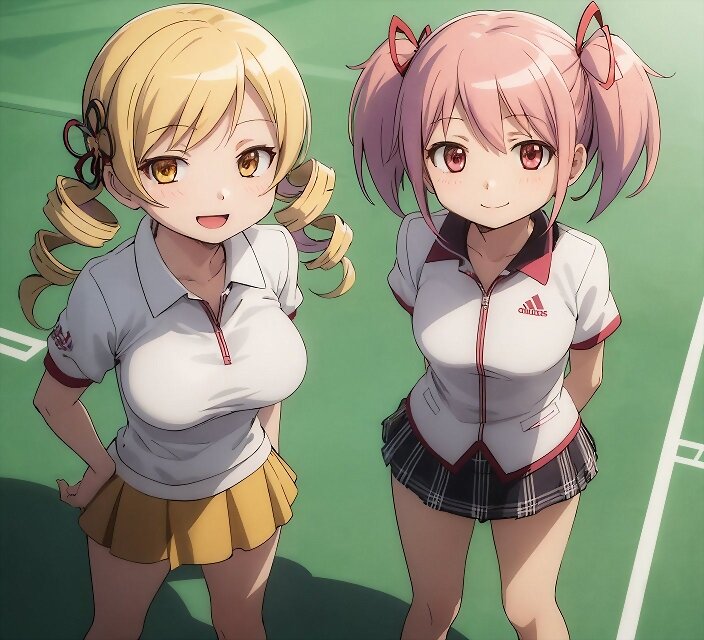 Mami Tomoe y Madoka Kaname (Madoka Magica)