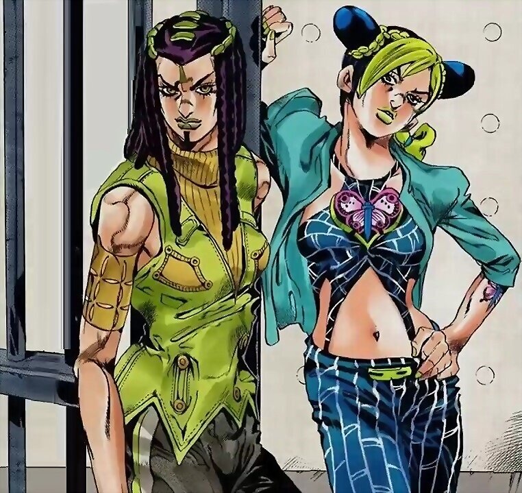 Ermes Costello y Jolyne Kujo (Jojo's Bizarre Adven