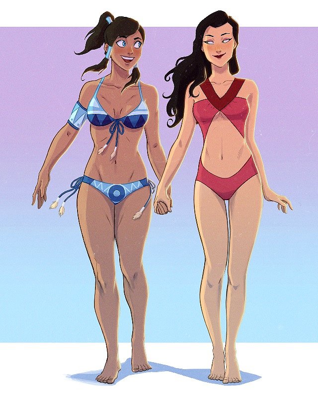 Korra y Asami Sato (Legend of Korra)