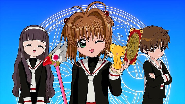 Tomoyo, Sakura y Shaoran (Sakura Card Captor)