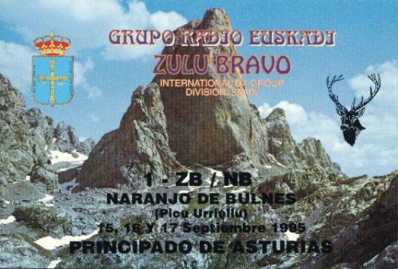 QSL Zulu Bravo especial Naranjo de Bulnes