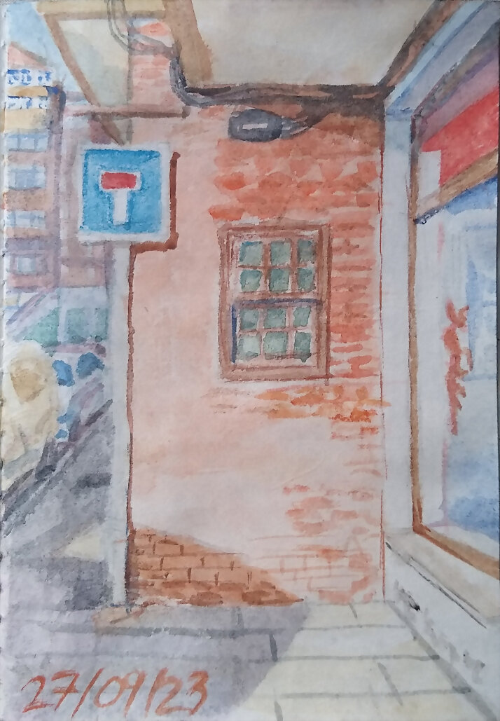 Ventana de pub en Castro Romano