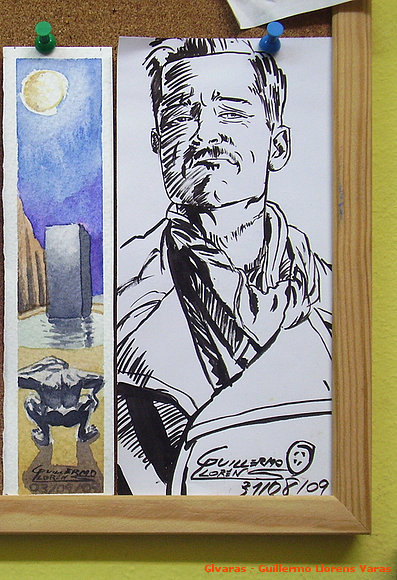 Dibujos sueltos: Observando el monolito, Brad Pitt