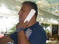 Max at phone