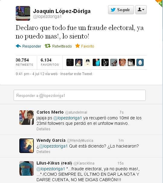 Sigue ardilla el "Ticher" Lopez Doriga