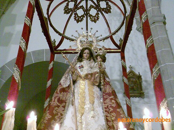 virgen de la antigua. traslado desde la caridad