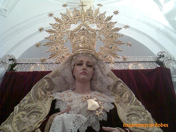 virgen de los dolores en la exposición del huerto
