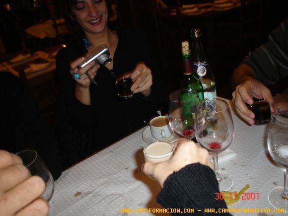 Degustación de productos gallegos despues de  cena