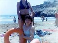 en la playa