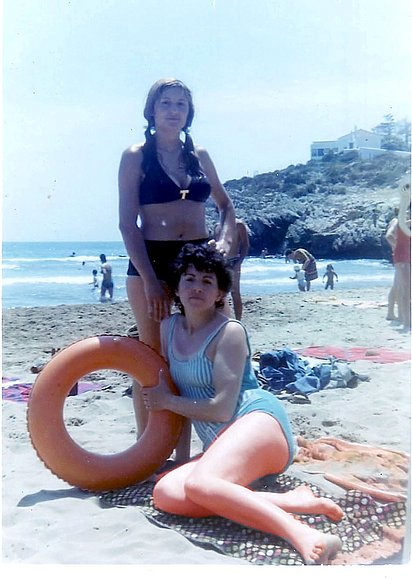 en la playa