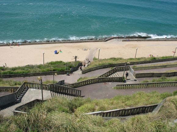Bajada a la playa  en Biarritz