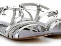 Sandalias planas en plateado