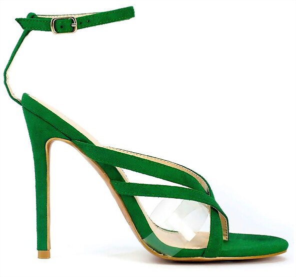 Sandalias tacon en XI en verde