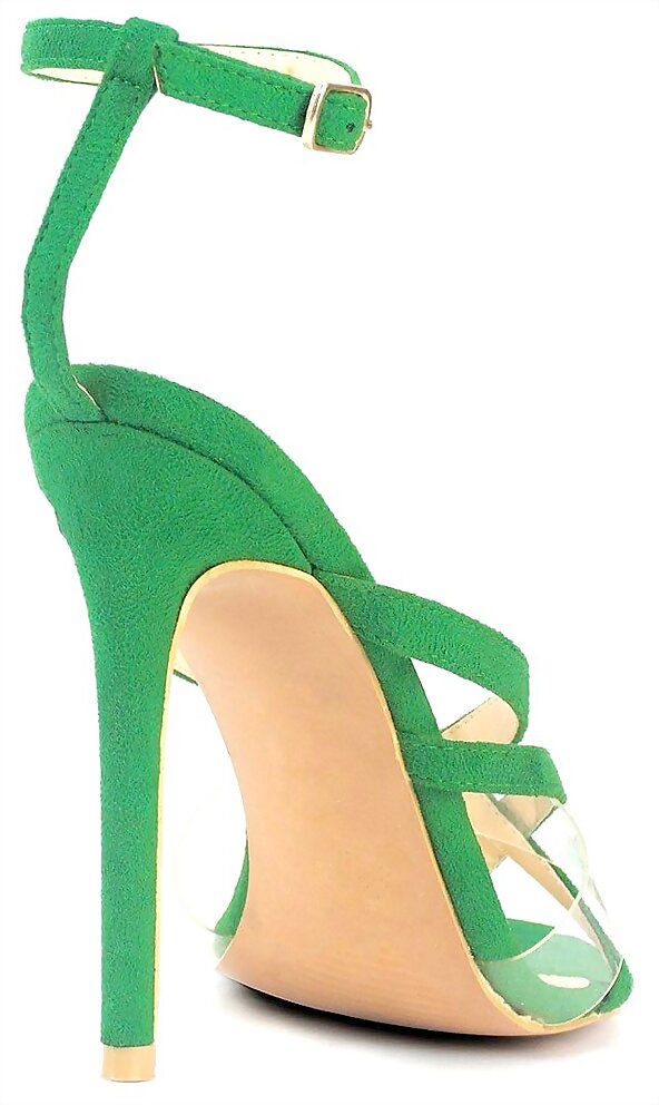 Sandalias tacon en XI en verde