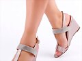 Sandalias cu&ntilde;a en H en beige