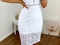 Sandalias tacon 2 tiras en blanco