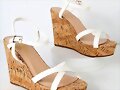 Sandalias cu&ntilde;a en X en blanco