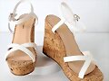 Sandalias cu&ntilde;a en X en blanco