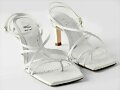 Sandalias tacon doble X en blanco