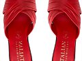 Sandalias cu&ntilde;a en X en rojo
