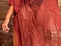 Chanclas &eacute;tnicas planas en X en marron