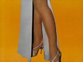 Sandalias tacon sesenteras en doble X, en blanco