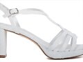 Sandalias tacon en H en plateado