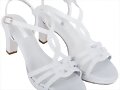 Sandalias tacon en H en plateado
