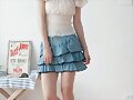 Sandalias cu&ntilde;a con lacito, en azul marino (frontal