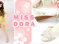 Sandalias de cu&ntilde;a Miss Dora, en blanco