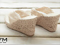 Sandalias cu&ntilde;a de dedo, en blanco (porterior)