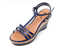 Sandalias cu&ntilde;a doble tira, azul marino (det.front.