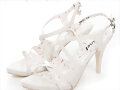 Sandalias tac&oacute;n doble X, en blanco